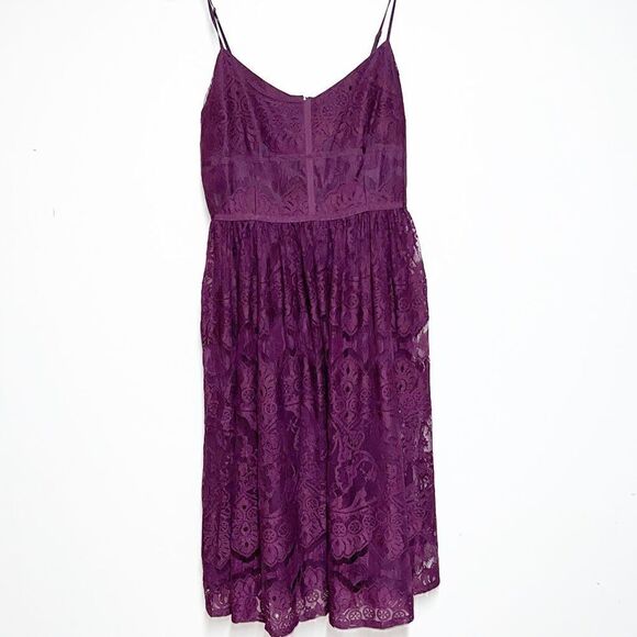 NWT BB DAKOTA X STEVE MADDEN Women's Galena Lace Fit N Flare Dress Womens Sz 2 - Picture 3 of 8
